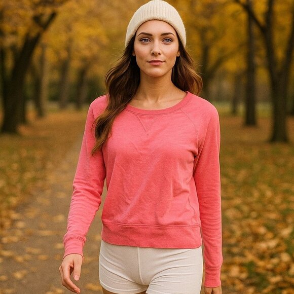 Xersion S Performancewear Neon Pink Activewear Long Sleeve Barbiecore Sweatshirt - Picture 11 of 11